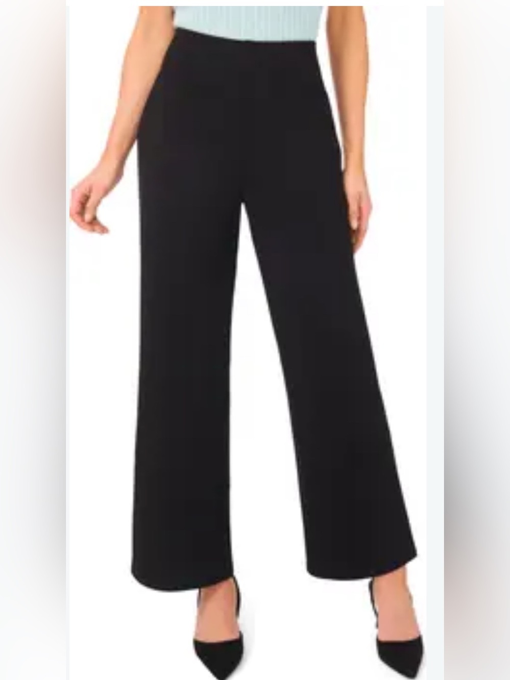 Sanctuary Black Wide-Leg Pull-On Pants